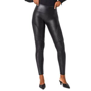 Spanx Faux Leather Moto Leggings